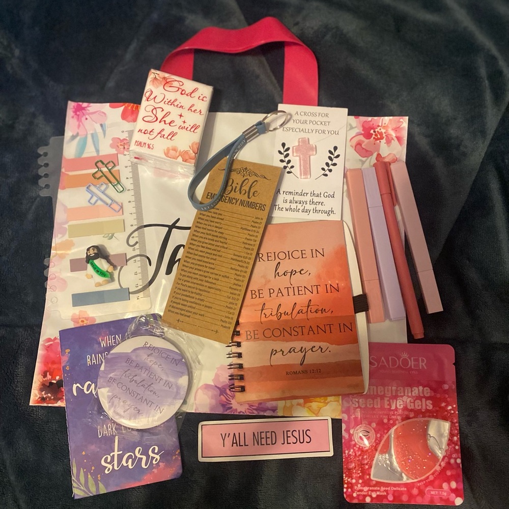Inspirational Gift Set with Pink and Orange Accents